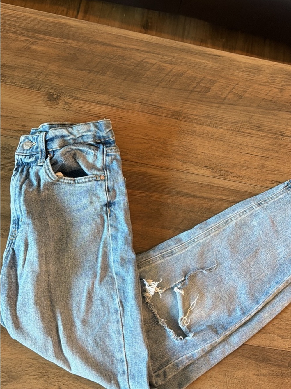 wild fable Light Blue Skinny Jeans with Knee Distress